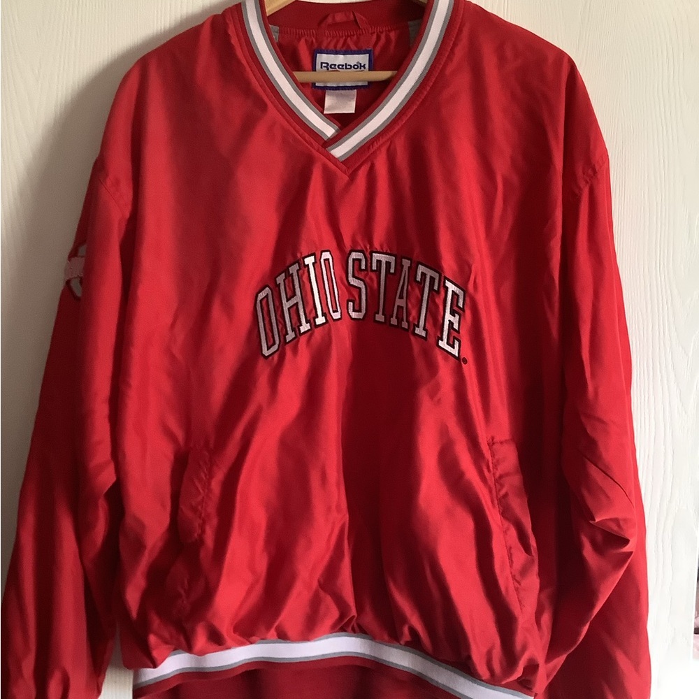 Reebok Red and Gray Sports Pullover